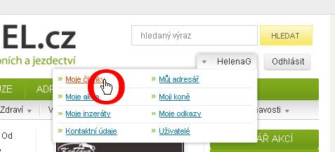 výběr funkce "psaní článků" výběr funkce "psaní článků"