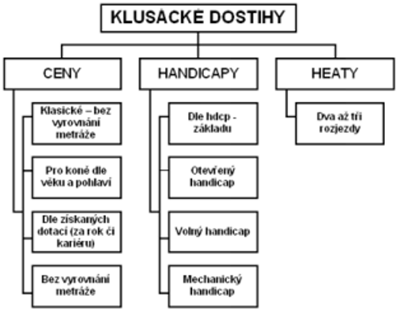Rozdělení klusáckých dostihů.