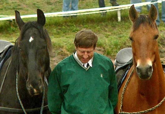 Václav Vydra v ukázce se svými koníky