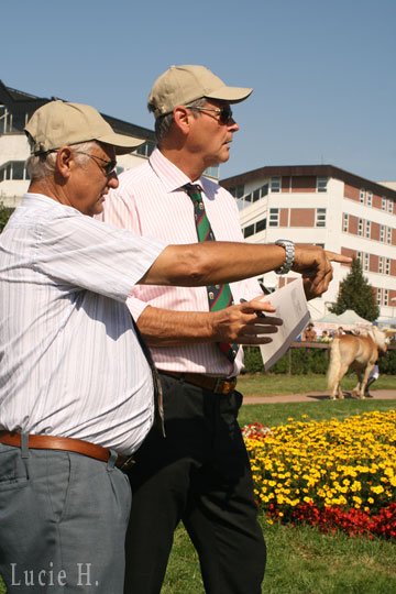 Prezident Italského svazu chovatelů haflinga - Konrád Grünberger a prezident Jihotyrolského svazu haflinga - Walter Oberhofer.