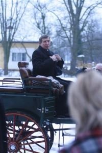 Ministr zemědělství Jakub Šebesta na kozlíku