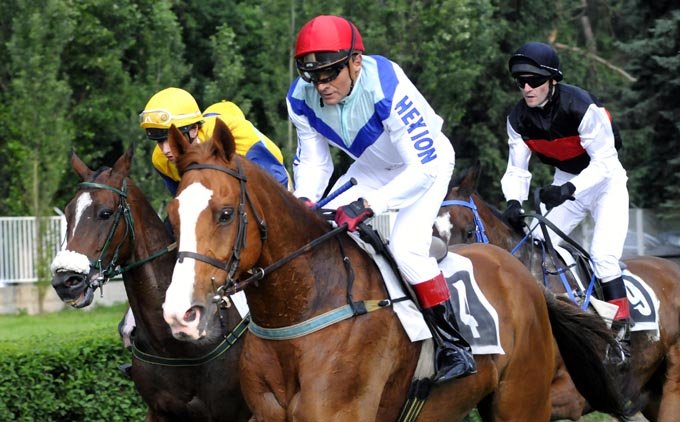 Žokej Josef Váňa starší v sedle Welldancera při sobotním mítinku v Pardubicích, při němž absolvoval svůj první start od loňského vítězství ve Velké pardubické České pojišťovny. Žokej Josef Váňa starší v sedle Welldancera při sobotním mítinku v Pardubicích, při němž absolvoval svůj první start od loňského vítězství ve Velké pardubické České pojišťovny.