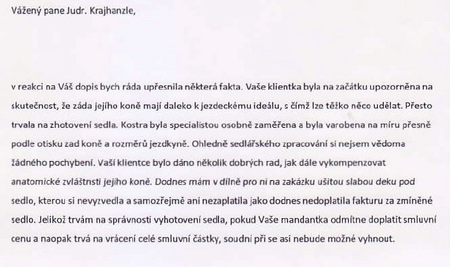 dopis pí. Vaňkové JUDr. Krajhanzlovi ze dne 2.12.2010 dopis pí. Vaňkové JUDr. Krajhanzlovi ze dne 2.12.2010