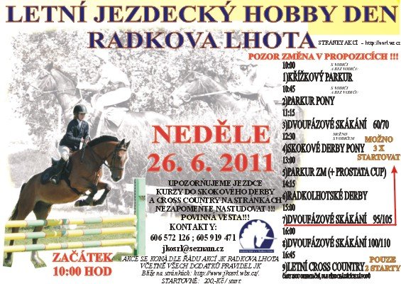 Letní jezdecký hobby den