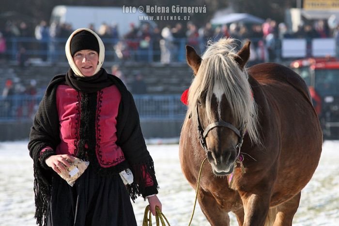 Organizátorka akce Lenka Mahútová se svojí klisnou Lenkou