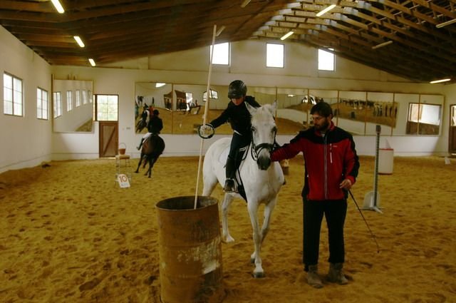 Odložení tyče s kroužkem do barelu