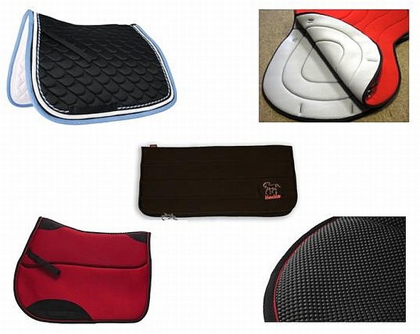 různé letní podsedlové dečky z funkčních materiálů