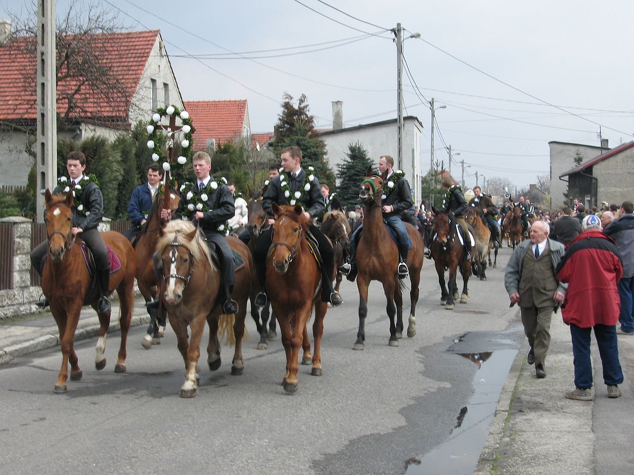Velikonoční obřadní jízda v Ostropě (Ostroppa) v Horním Slezsku
